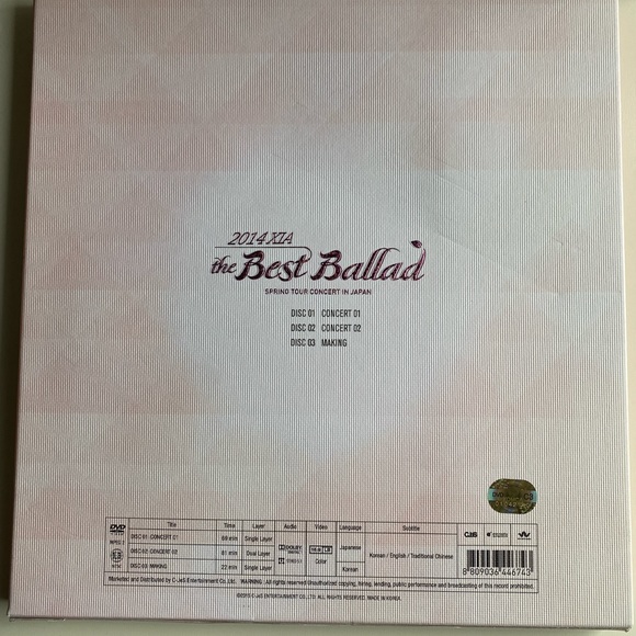 XIA Tour Concert In Japan The Best Ballad
Spring 3 DVD in Good Condition - Picture 3 of 6